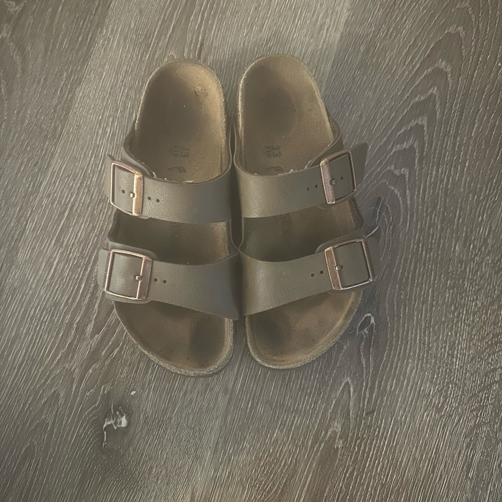 Olive Green Double Strap Sandals